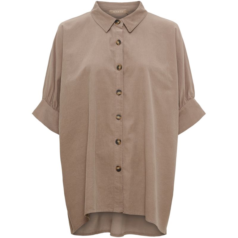 Taupe - Kaori Cord Skjorte