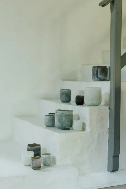 Grå - Halde Lysglass 10 cm