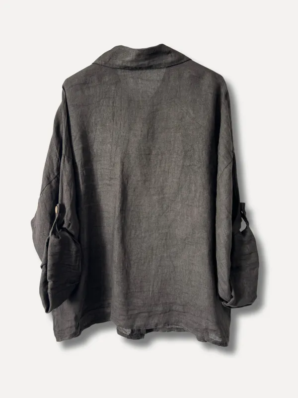 Mocha - Pino Oversized Lin Skjorte