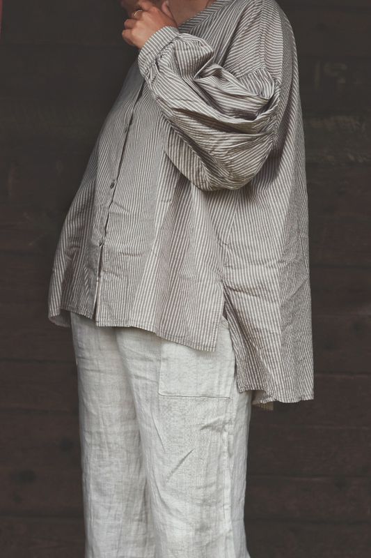 Beige - Alba Bomulls Skjorte