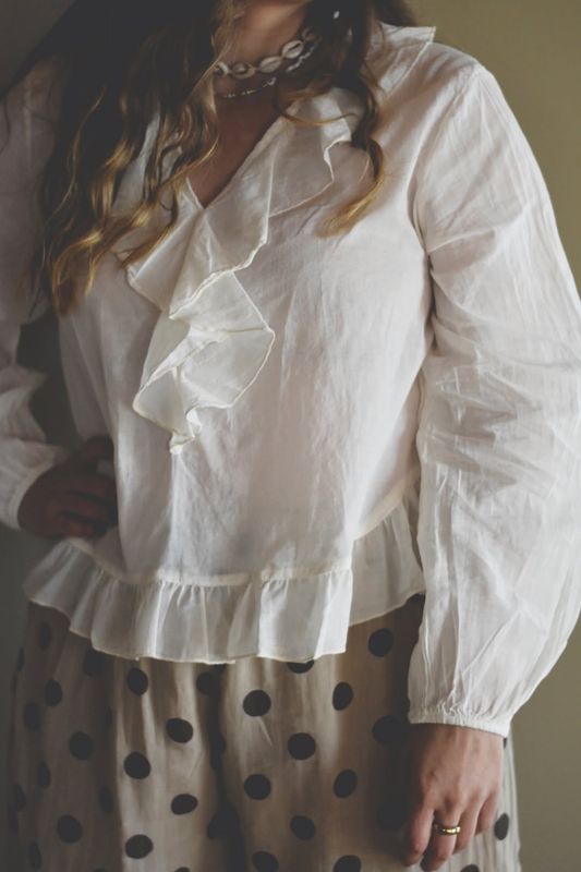 Burro - Fiona Bomulls Bluse
