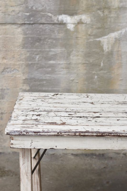 Hvitmalt - Vintage Konsoll Klappbord