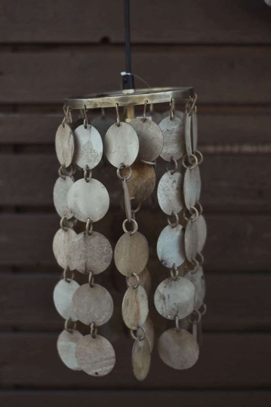 Beige - Liten Yoko taklampa