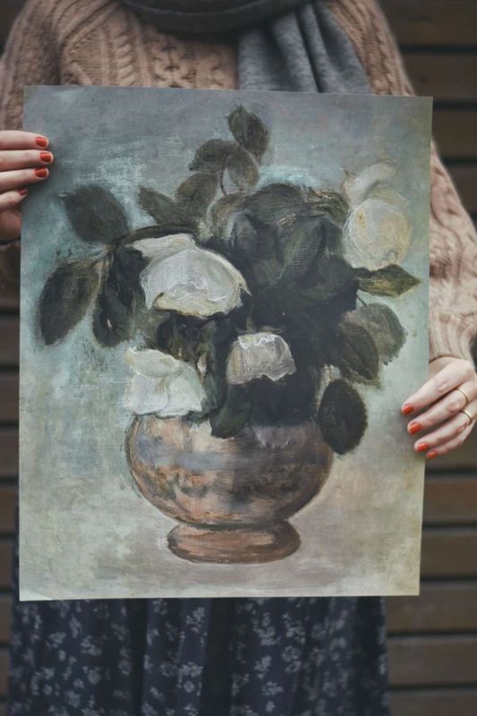 Blomst i vase - Poster 40x50