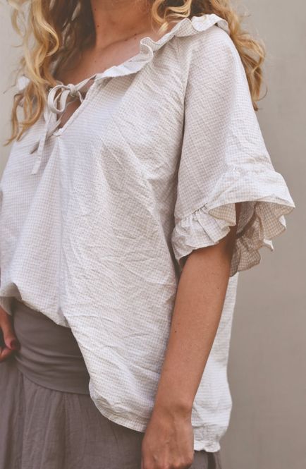 Hovedbilde Beige - Ruth Bomulls Bluse