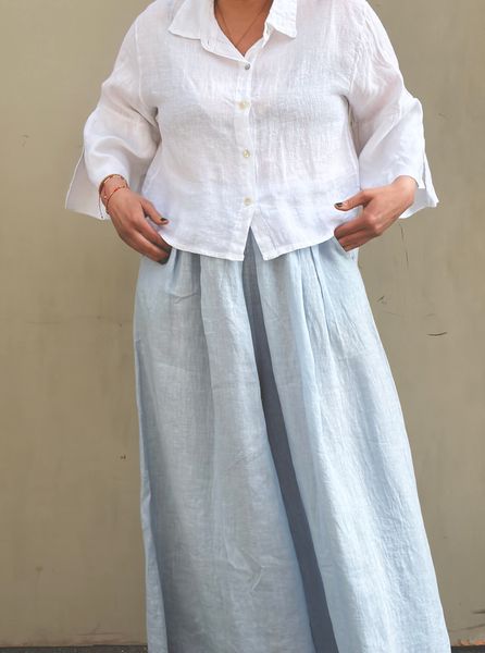 Hovedbilde Hvit - London Kort Linskjorte