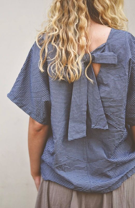 Marine - Pepper Bomulls Bluse