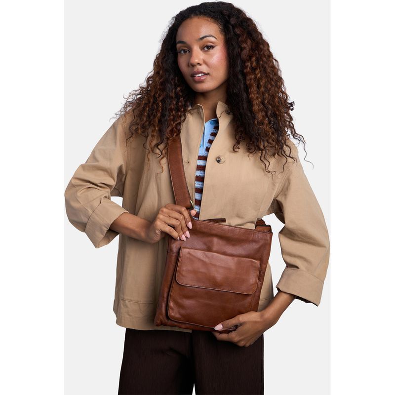 Walnut - Sara Big Skinnveske