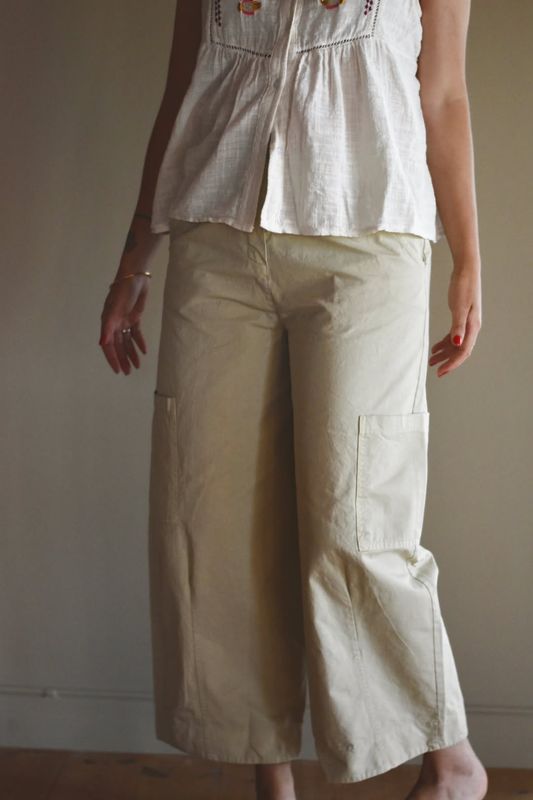 Beige - Jane Bomulls Bukse