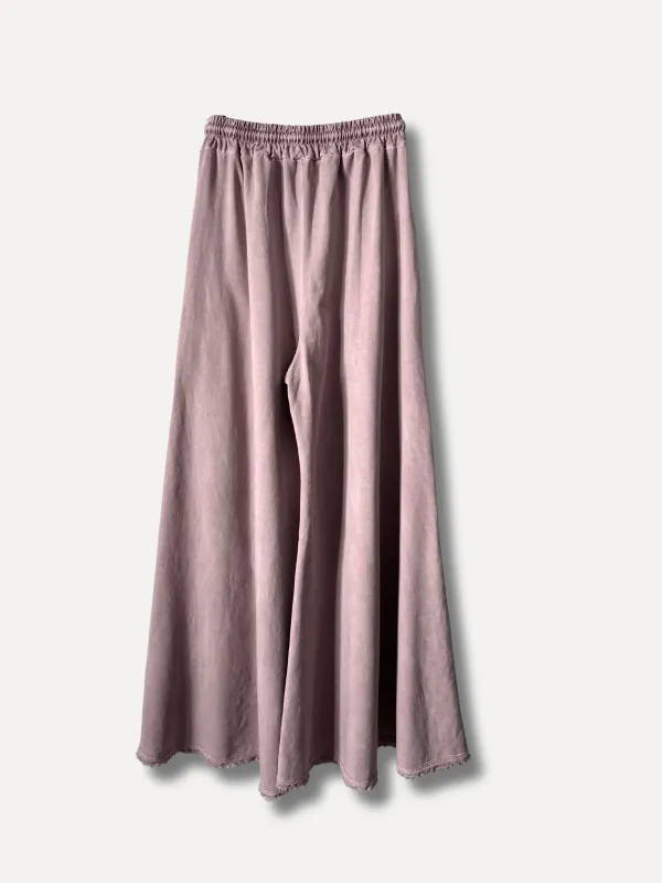 Washed Powder Pink - Fringed Bukse