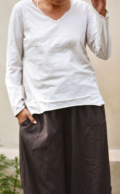 Hovedbilde Beige - Classic V-hals ...