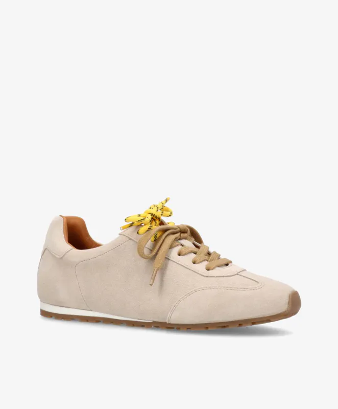 Taupe - LEVEL Semsket skinn sneakers