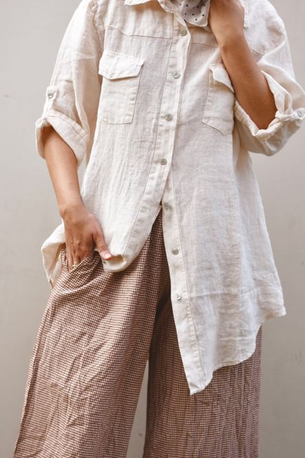 Hovedbilde Beige - FAVVO lin Skjorte
