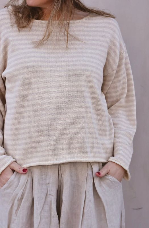 Beige/kremhvit - Marielle Lin Genser