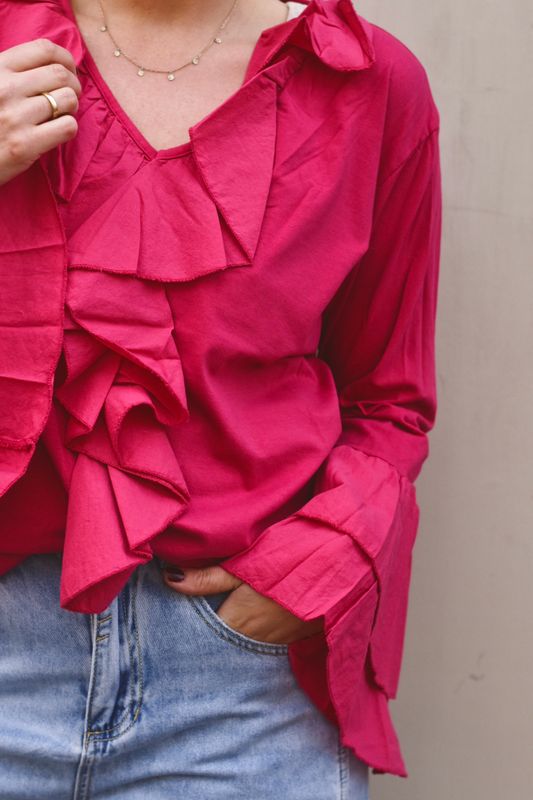 Raspberry - April Bomulls Genser