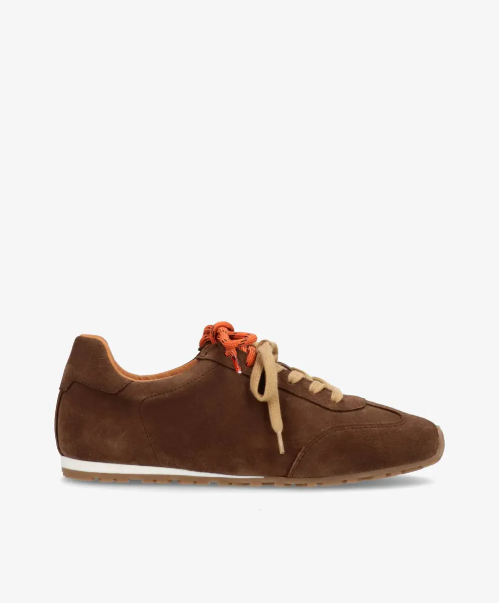 Dark Brown - LEVEL Semsket skinn sneakers