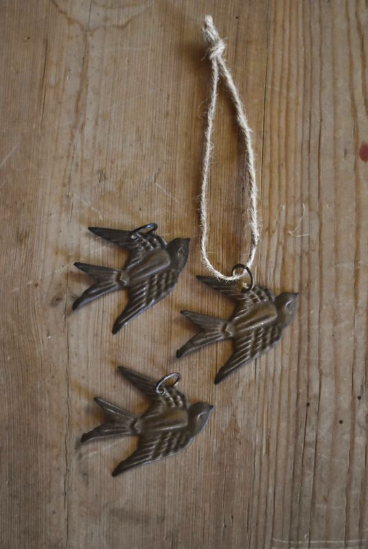 Metall - ornament Fugl 4x5 cm