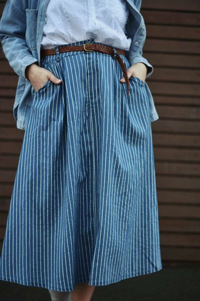 Bilde av Medium Blue - Emeline Skjørt