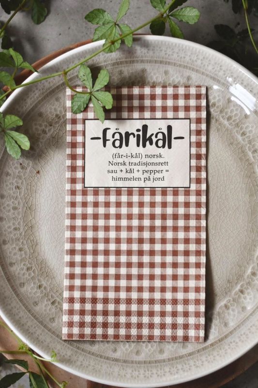 Fårikål -Serviett