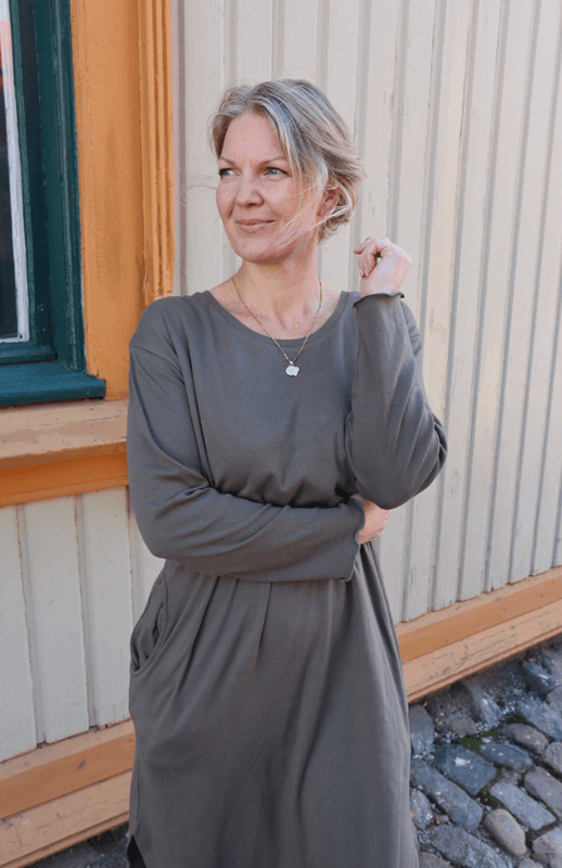 Grønn - Sanne Bomulls Kjole
