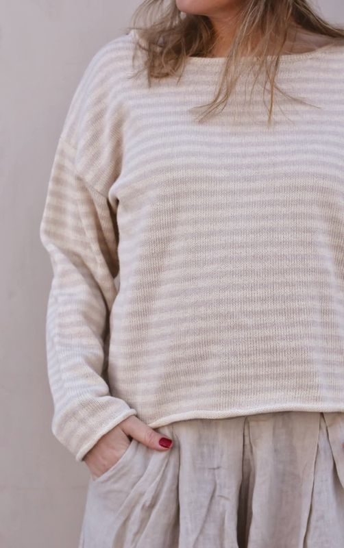 Beige/kremhvit - Marielle Lin Genser