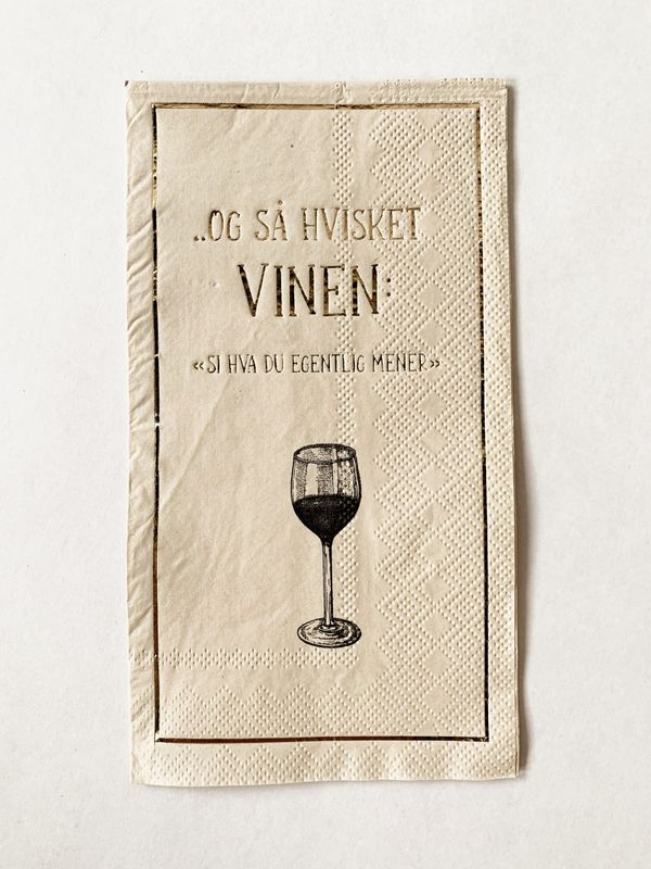 Og så hvisket vinen - Buffet Serviett