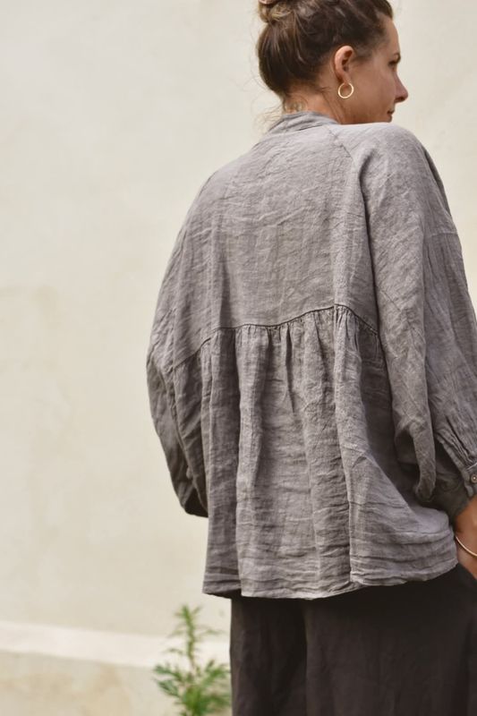 Taupe - Smooth Linbluse