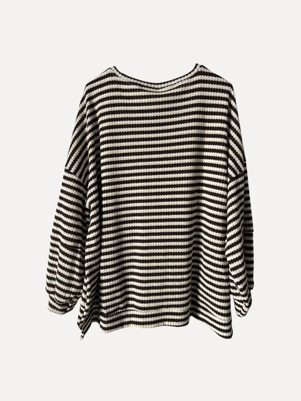 Brun/offwhite - Lily Bomulls Genser