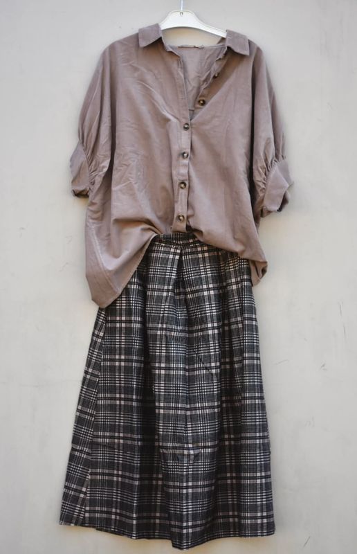 Taupe - Kaori Cord Skjorte